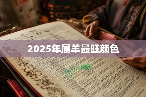 2025年属羊最旺颜色 2025年属羊最旺颜色