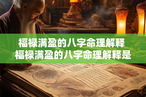 福禄满盈的八字命理解释 福禄满盈的八字命理解释是什么 福禄满盈的八字命理解释 福禄满盈的八字命理解释是什么