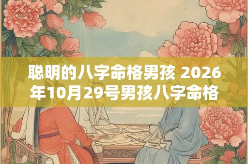 聪明的八字命格男孩 2026年10月29号男孩八字命格 聪明的八字命格男孩 2026年10月29号男孩八字命格