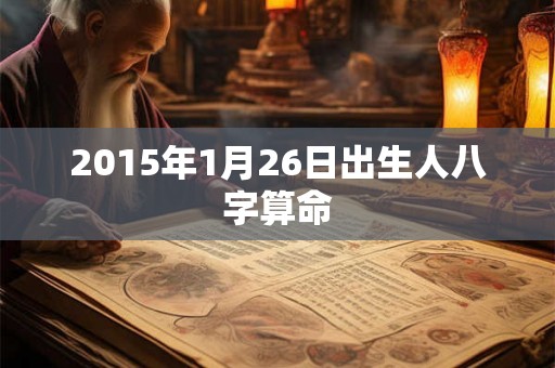 2015年1月26日出生人八字算命 2015年1月26日出生人八字算命