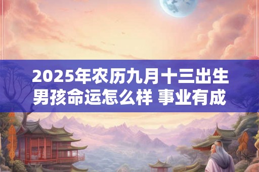 2025年农历九月十三出生男孩命运怎么样 事业有成吗 2025年农历九月十三出生男孩命运怎么样 事业有成吗