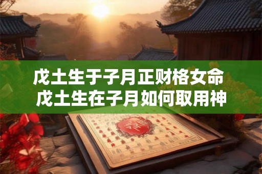 戊土生于子月正财格女命 戊土生在子月如何取用神 戊土生于子月正财格女命 戊土生在子月如何取用神