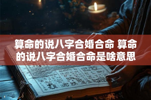 算命的说八字合婚合命 算命的说八字合婚合命是啥意思 算命的说八字合婚合命 算命的说八字合婚合命是啥意思