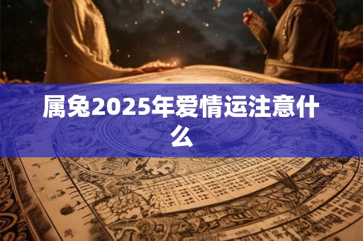 属兔2025年爱情运注意什么 属兔2025年爱情运注意什么