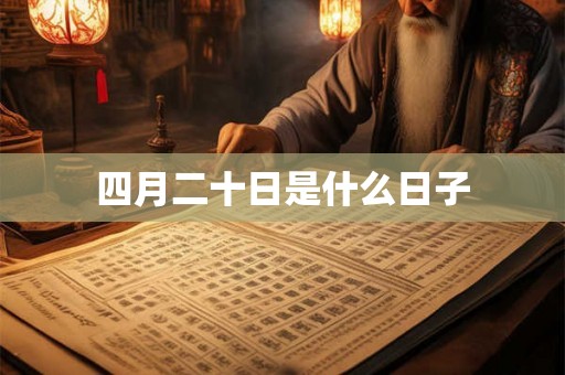 四月二十日是什么日子 四月二十日是什么日子