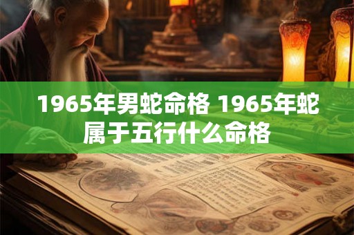 1965年男蛇命格 1965年蛇属于五行什么命格