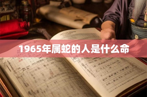 1965年属蛇的人是什么命 1965年属蛇的人是什么命