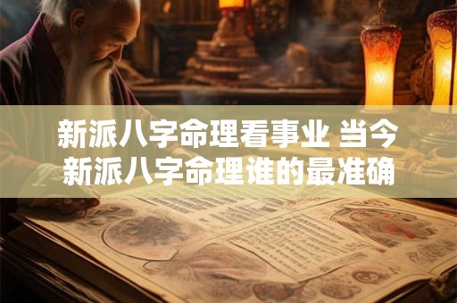 新派八字命理看事业 当今新派八字命理谁的最准确