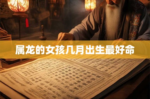 属龙的女孩几月出生最好命 属龙的女孩几月出生最好命