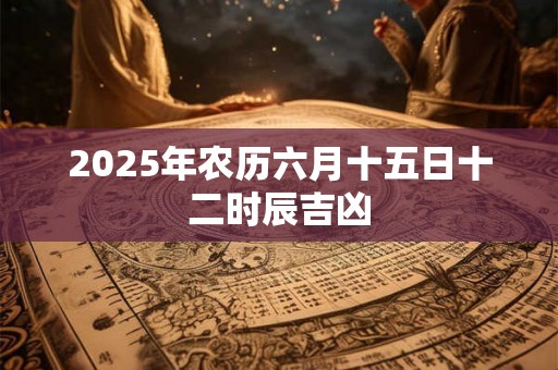 2025年农历六月十五日十二时辰吉凶 2025年农历六月十五日十二时辰吉凶