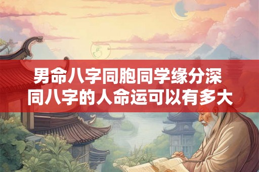 男命八字同胞同学缘分深 同八字的人命运可以有多大差异 男命八字同胞同学缘分深 同八字的人命运可以有多大差异
