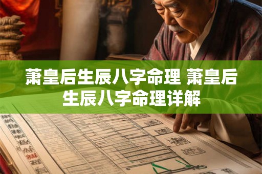 萧皇后生辰八字命理 萧皇后生辰八字命理详解 萧皇后生辰八字命理 萧皇后生辰八字命理详解