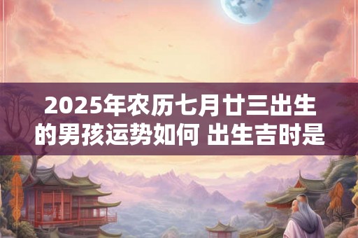 2025年农历七月廿三出生的男孩运势如何 出生吉时是什么 2025年农历七月廿三出生的男孩运势如何 出生吉时是什么