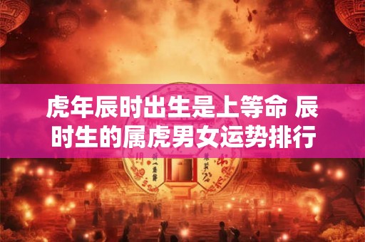 虎年辰时出生是上等命 辰时生的属虎男女运势排行 虎年辰时出生是上等命 辰时生的属虎男女运势排行