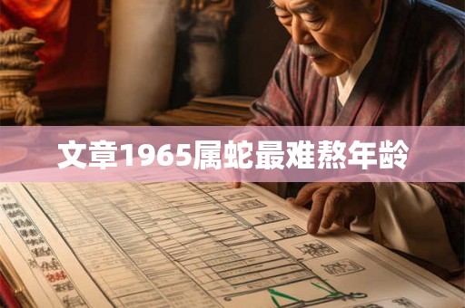 文章1965属蛇最难熬年龄 文章1965属蛇最难熬年龄