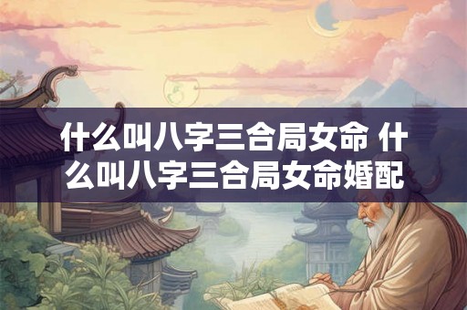 什么叫八字三合局女命 什么叫八字三合局女命婚配 什么叫八字三合局女命 什么叫八字三合局女命婚配