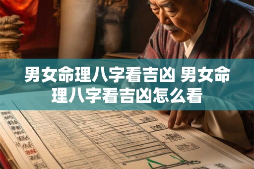 男女命理八字看吉凶 男女命理八字看吉凶怎么看