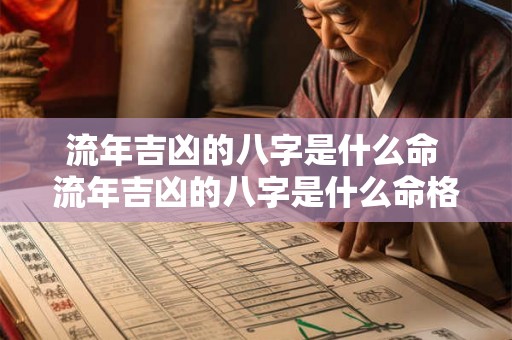 流年吉凶的八字是什么命 流年吉凶的八字是什么命格