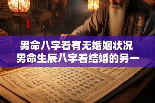 男命八字看有无婚姻状况 男命生辰八字看结婚的另一半 男命八字看有无婚姻状况 男命生辰八字看结婚的另一半
