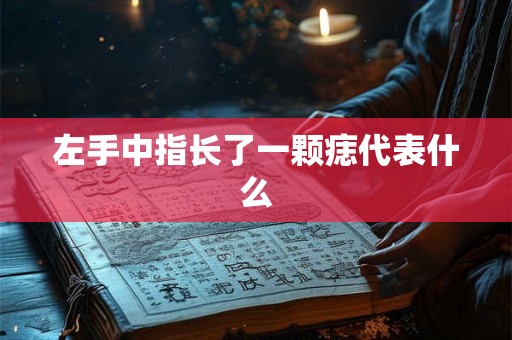 左手中指长了一颗痣代表什么