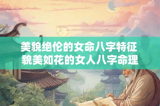 美貌绝伦的女命八字特征 貌美如花的女人八字命理 美貌绝伦的女命八字特征 貌美如花的女人八字命理