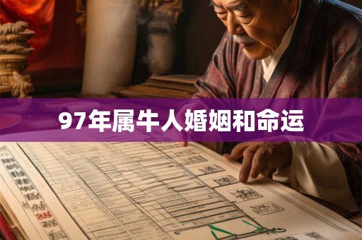 97年属牛人婚姻和命运 97年属牛人婚姻和命运