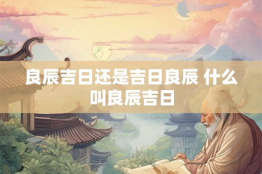 良辰吉日还是吉日良辰 什么叫良辰吉日 良辰吉日还是吉日良辰 什么叫良辰吉日