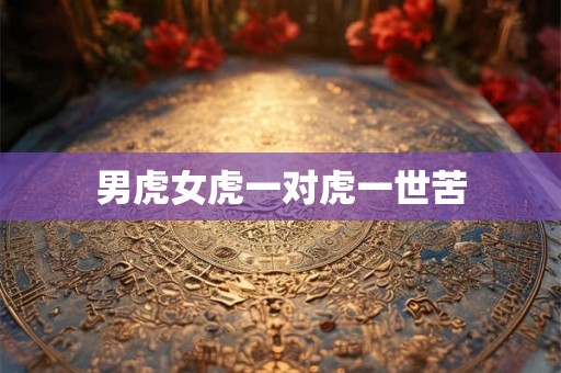 男虎女虎一对虎一世苦 男虎女虎一对虎一世苦