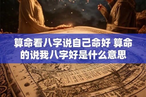 算命看八字说自己命好 算命的说我八字好是什么意思