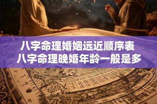 八字命理婚姻远近顺序表 八字命理晚婚年龄一般是多少岁 八字命理婚姻远近顺序表 八字命理晚婚年龄一般是多少岁