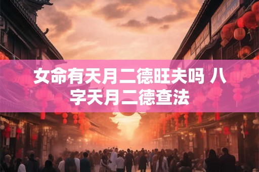 女命有天月二德旺夫吗 八字天月二德查法