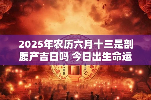 2025年农历六月十三是剖腹产吉日吗 今日出生命运 2025年农历六月十三是剖腹产吉日吗 今日出生命运