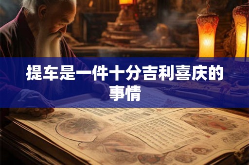 提车是一件十分吉利喜庆的事情