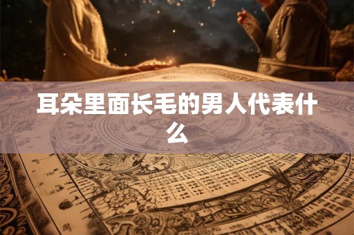 耳朵里面长毛的男人代表什么 耳朵里面长毛的男人代表什么