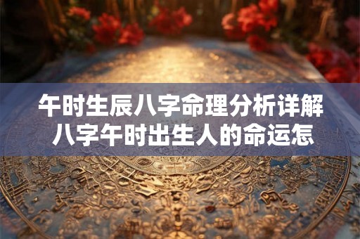 午时生辰八字命理分析详解 八字午时出生人的命运怎样 午时生辰八字命理分析详解 八字午时出生人的命运怎样