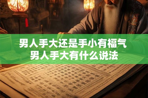 男人手大还是手小有福气 男人手大有什么说法 男人手大还是手小有福气 男人手大有什么说法