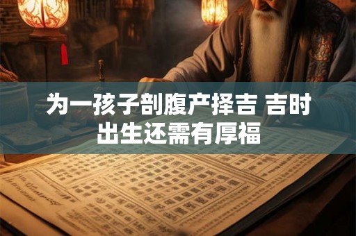 为一孩子剖腹产择吉 吉时出生还需有厚福 为一孩子剖腹产择吉 吉时出生还需有厚福