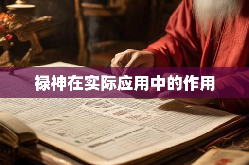 禄神在实际应用中的作用 禄神在实际应用中的作用