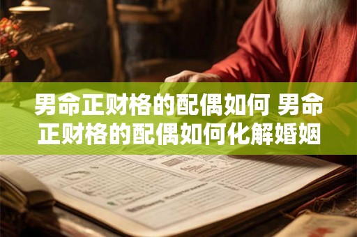 男命正财格的配偶如何 男命正财格的配偶如何化解婚姻