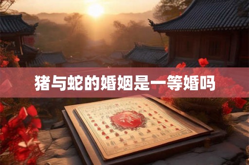 猪与蛇的婚姻是一等婚吗 猪与蛇的婚姻是一等婚吗