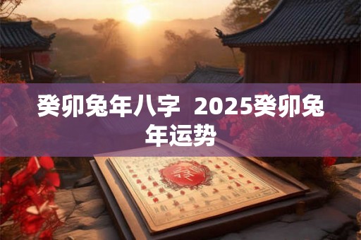 癸卯兔年八字 2025癸卯兔年运势 癸卯兔年八字 2025癸卯兔年运势
