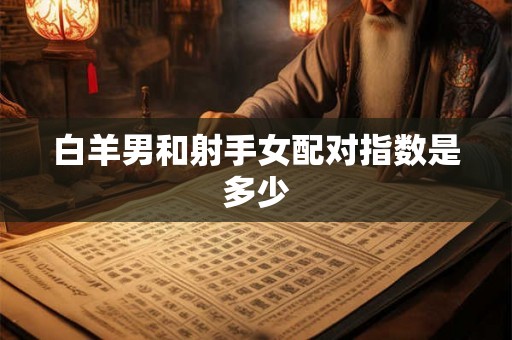 白羊男和射手女配对指数是多少