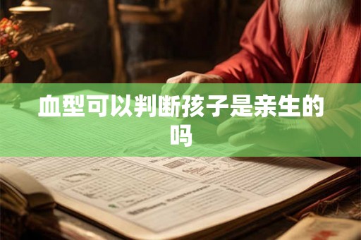血型可以判断孩子是亲生的吗