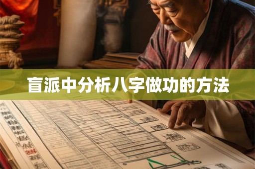 盲派中分析八字做功的方法 盲派中分析八字做功的方法