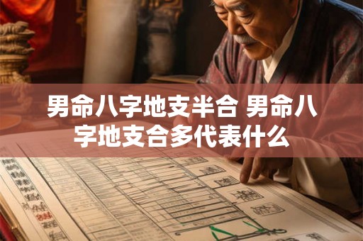 男命八字地支半合 男命八字地支合多代表什么