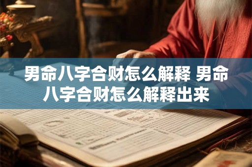 男命八字合财怎么解释 男命八字合财怎么解释出来
