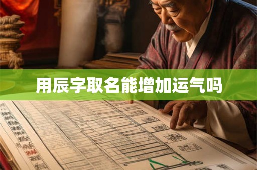 用辰字取名能增加运气吗