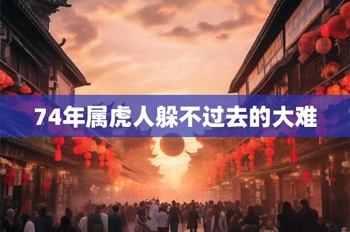 74年属虎人躲不过去的大难 74年属虎人躲不过去的大难