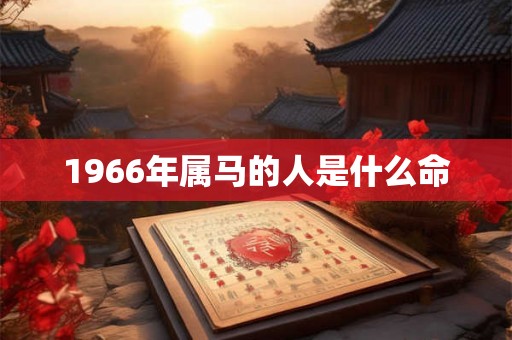 1966年属马的人是什么命 1966年属马的人是什么命