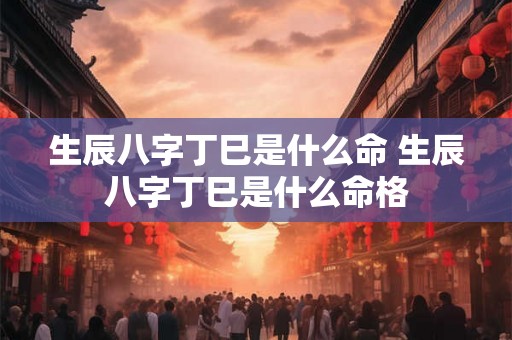 生辰八字丁巳是什么命 生辰八字丁巳是什么命格 生辰八字丁巳是什么命 生辰八字丁巳是什么命格